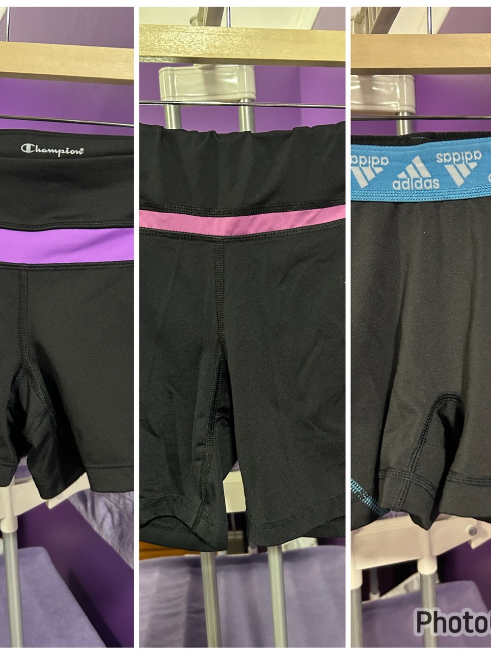 Lot of 3 Women’s Workout Shorts Size XS Adidas Reebok Champion